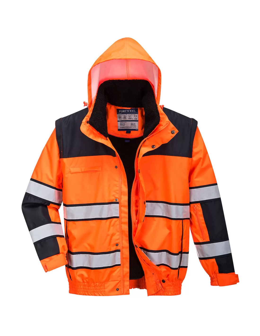 Sale Blouson De Signalisation 3 En 1  EN20471 C466 Portwest Homme Veste Haute Visibilite | Blouson Haute Visibilite