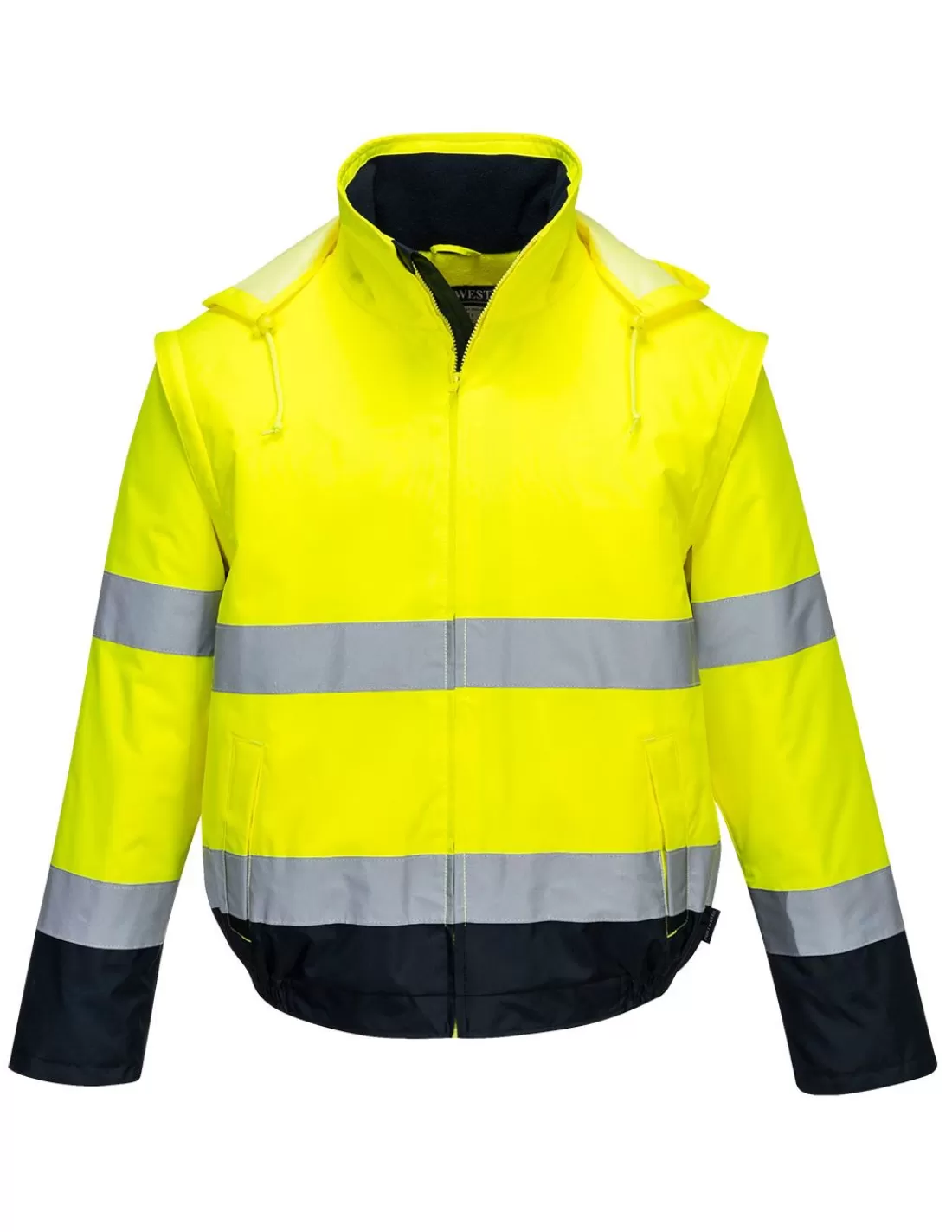 New Blouson Hiver Haute Visibilité Avec Manches Amovibles EN20471 C464 Portwest Blouson Haute Visibilite | Blousons Chauds