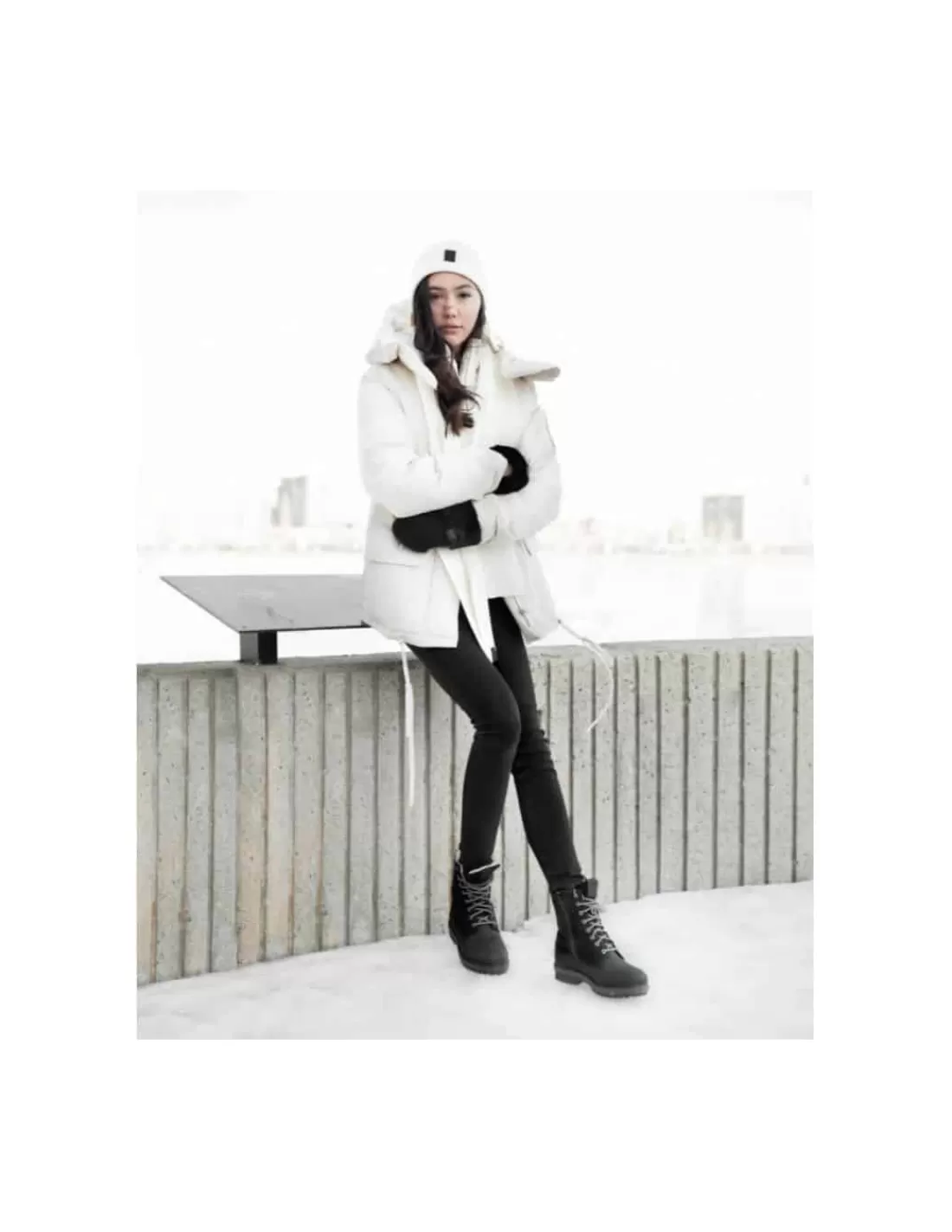Best Sale Bottes Hiver Canadiennes Femme Anfibio Bree Cuir Doublées 100% Laine Naturelle Femme Bottes Grand Froid Femme | Chaussures D'Hiver Femme