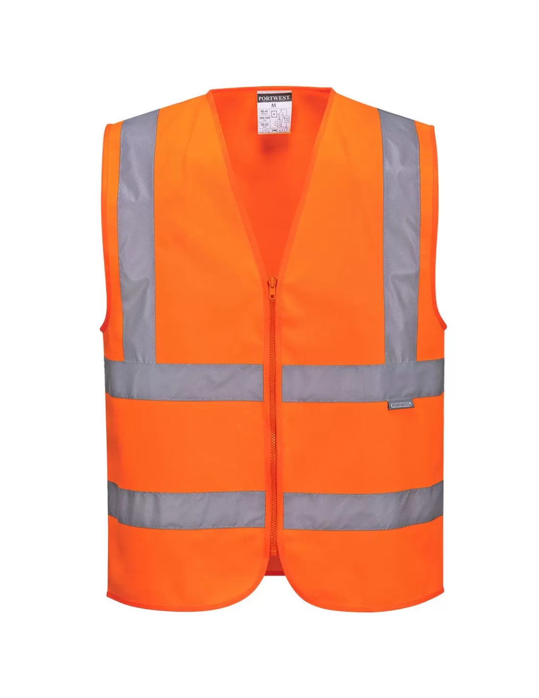 Best Gilet Haute Visibilité Zippé EN ISO 20471 Classe 2 C375 Portwest Homme Gilet Haute Visibilite | Bodywarmer & Gilet Thermique Homme