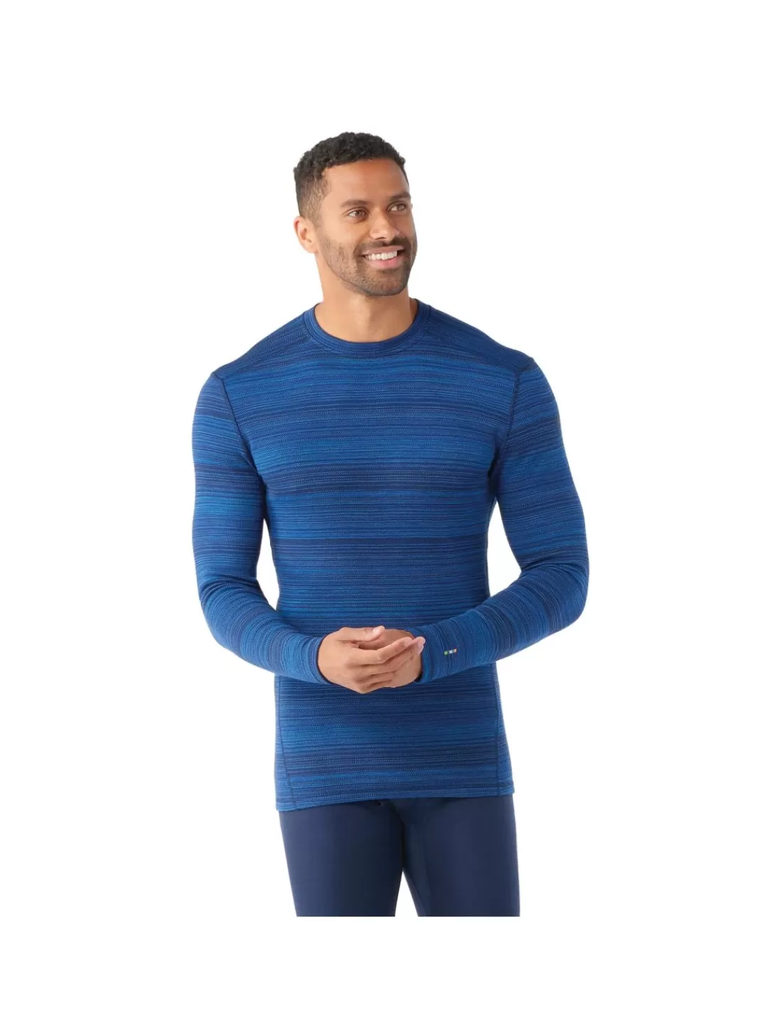 Best Maillot Thermique Homme 100% Laine Mérinos Smartwool Col Rond Chiné Homme Sous-Vêtements Thermiques Homme