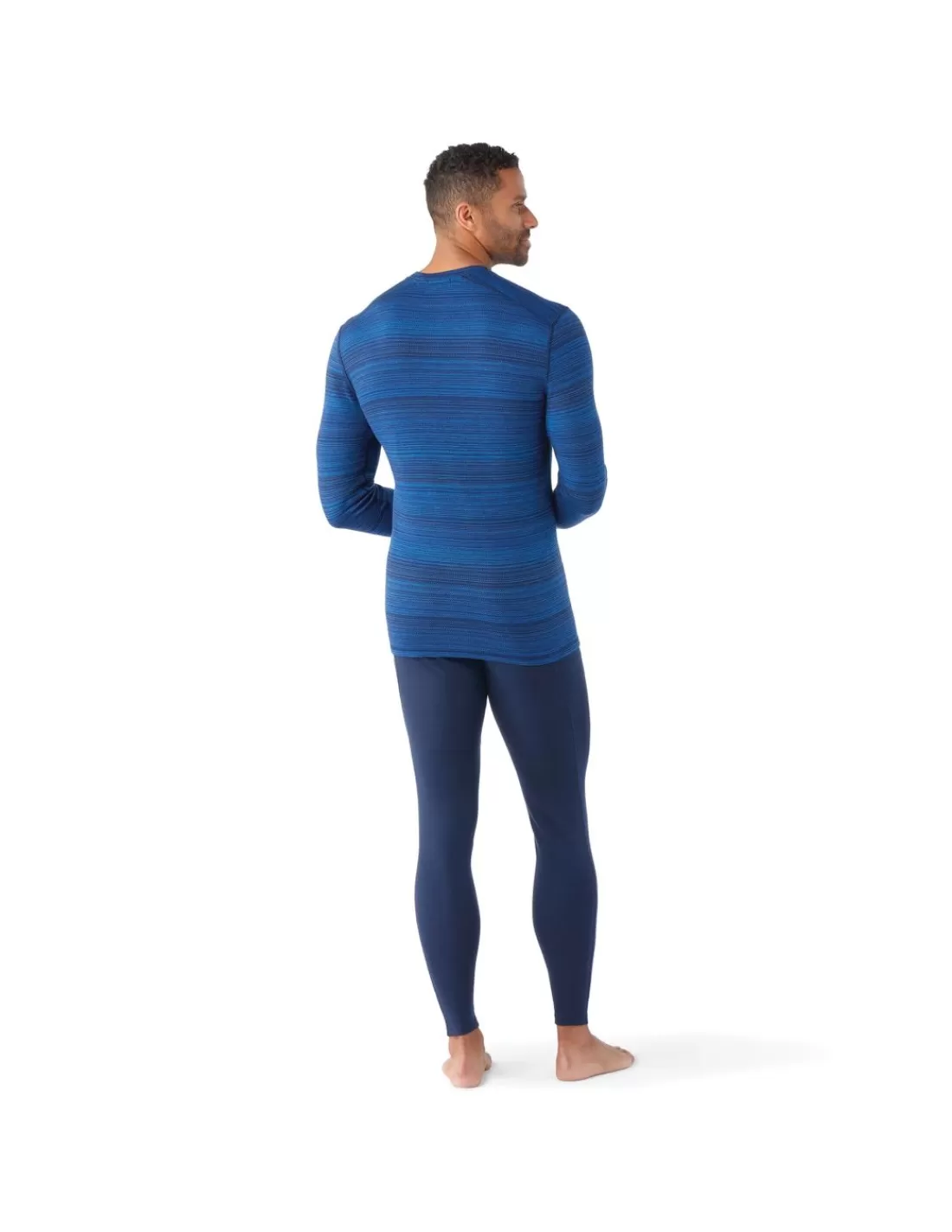Best Maillot Thermique Homme 100% Laine Mérinos Smartwool Col Rond Chiné Homme Sous-Vêtements Thermiques Homme