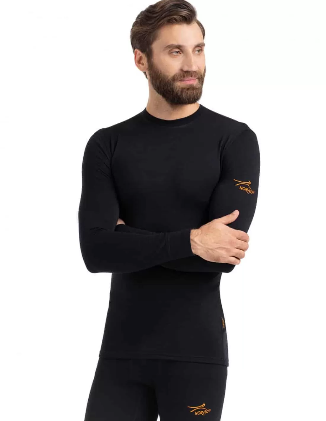 Sale Maillot Thermique Homme Norveg En Laine Mérinos -30°C Homme Sous-Vêtements Thermiques Homme