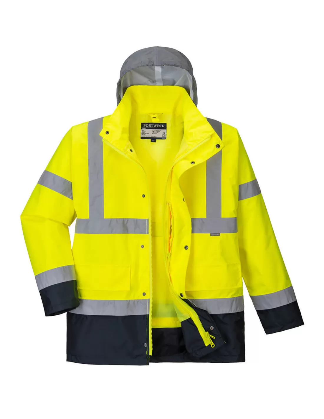 Store Parka Trafic 4 En 1 Hautement Imperméable EN204771 Classe 3 S471 Portwest Parka Haute Visbilite