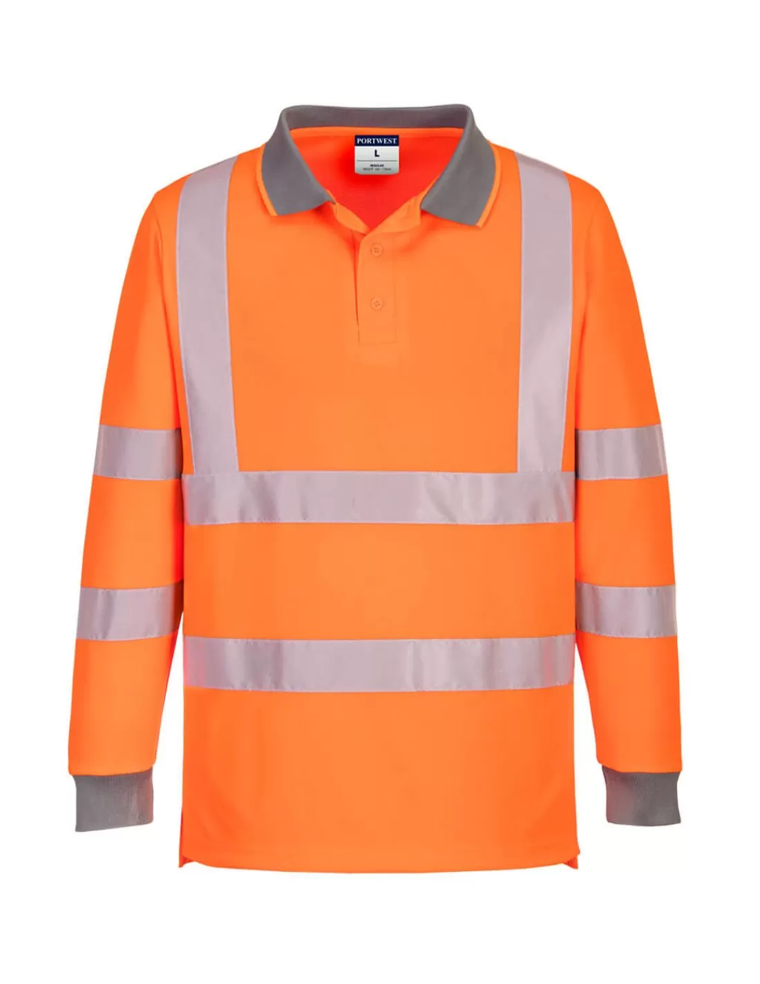 Cheap Polo De Travail Manches Longues HV EN20471 EC11 Portwest Lot De 6 Polo Haute Visibilite