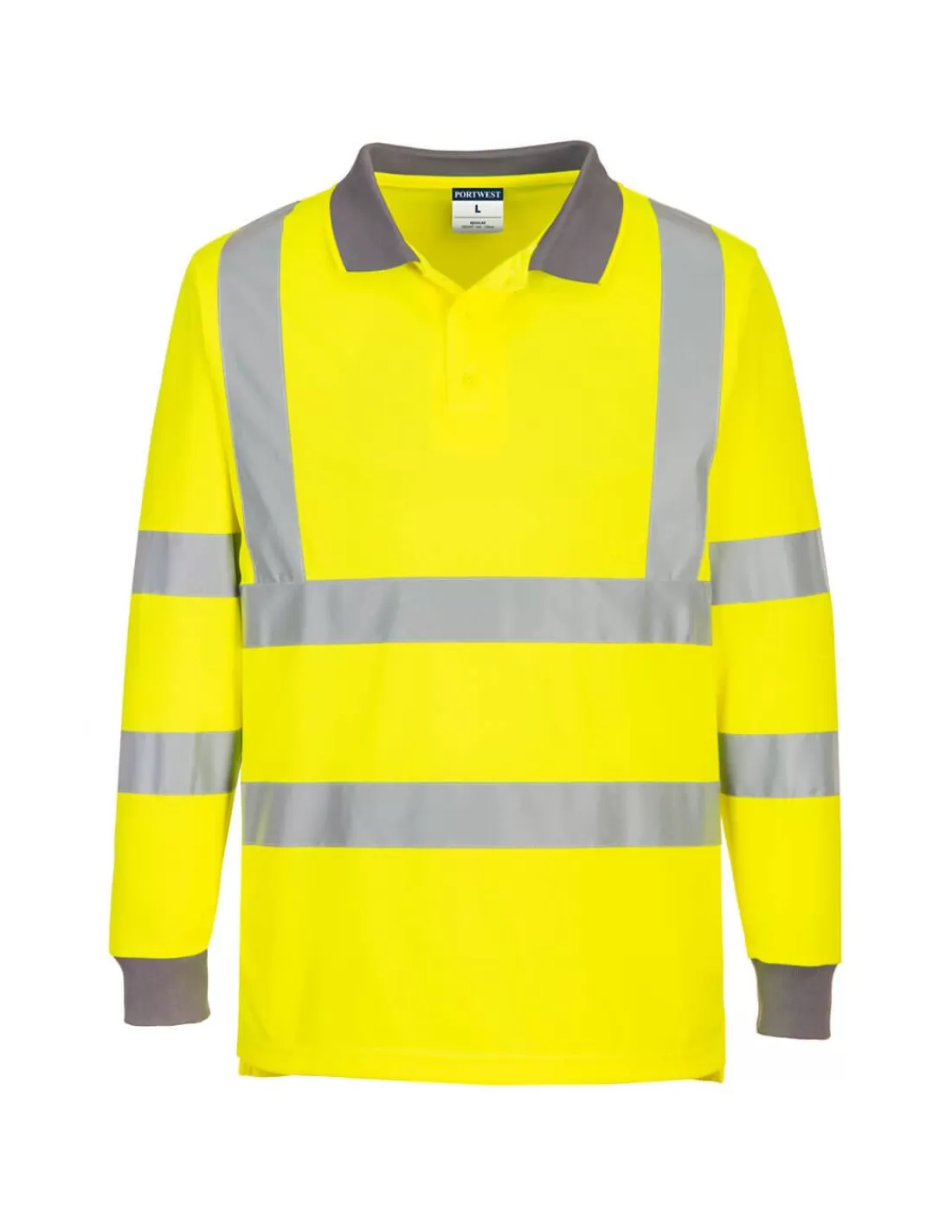 Cheap Polo De Travail Manches Longues HV EN20471 EC11 Portwest Lot De 6 Polo Haute Visibilite