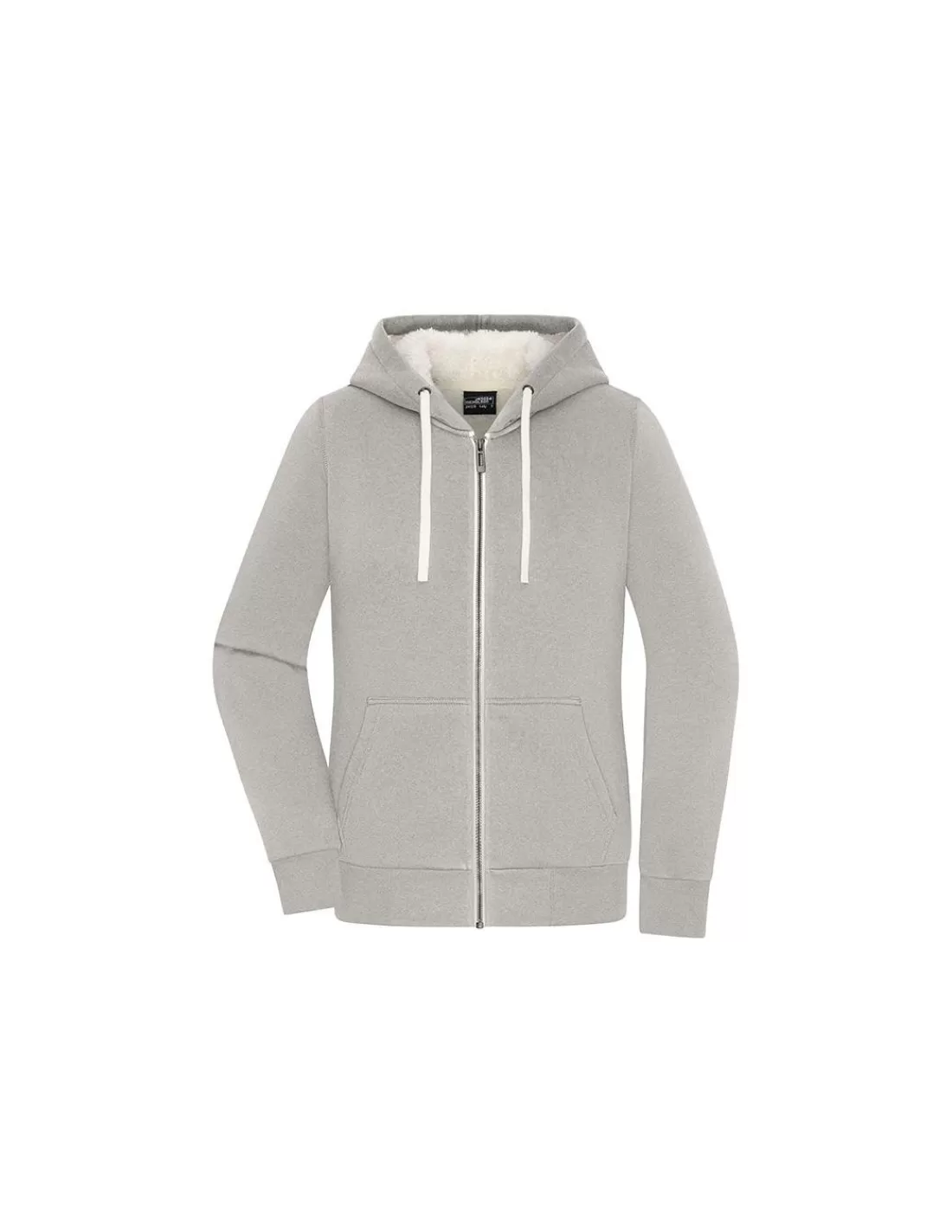 Sale Sweatshirt à Capuche Femme Zippé Doublé Sherpa Sweats Thermiques