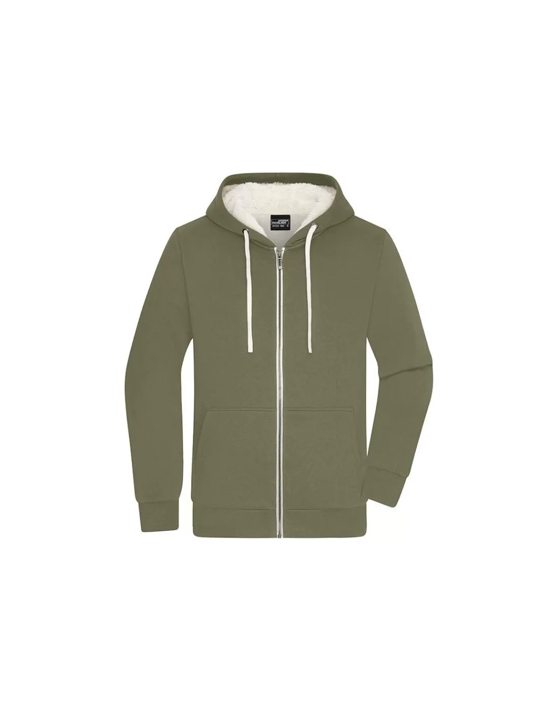 Sale Sweatshirt à Capuche Hommme Zippé Doublé Sherpa Sweats Thermiques