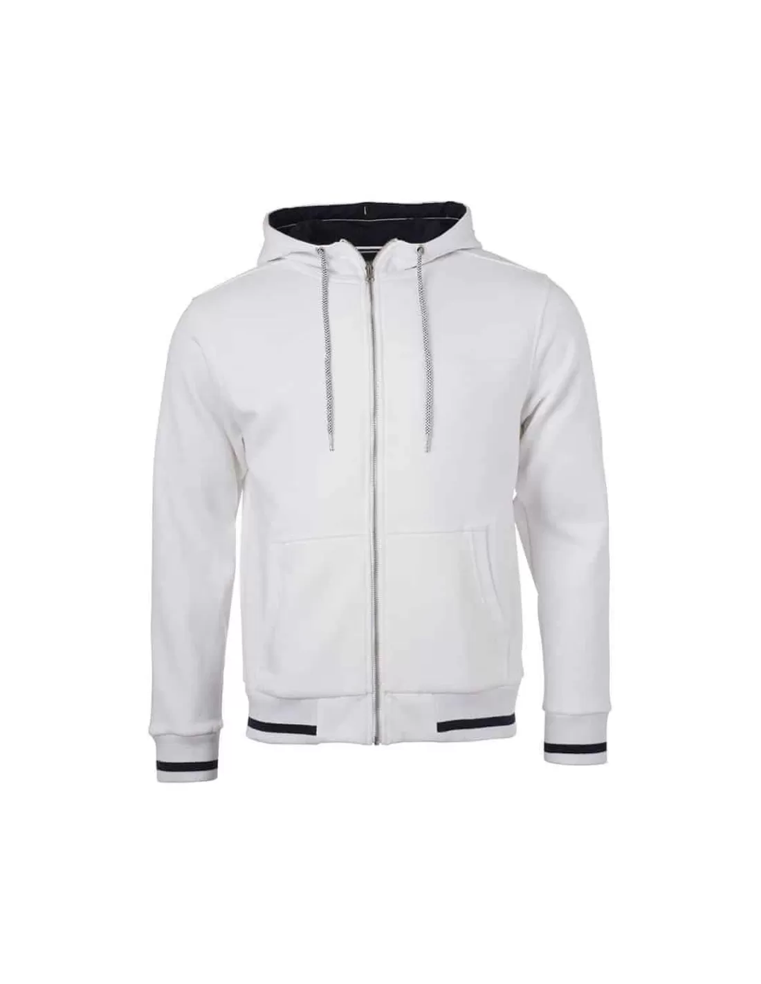 Shop Sweatshirt Doublé Zippé à Capuche Coton Premium Homme James & Nicholson Sweats Thermiques