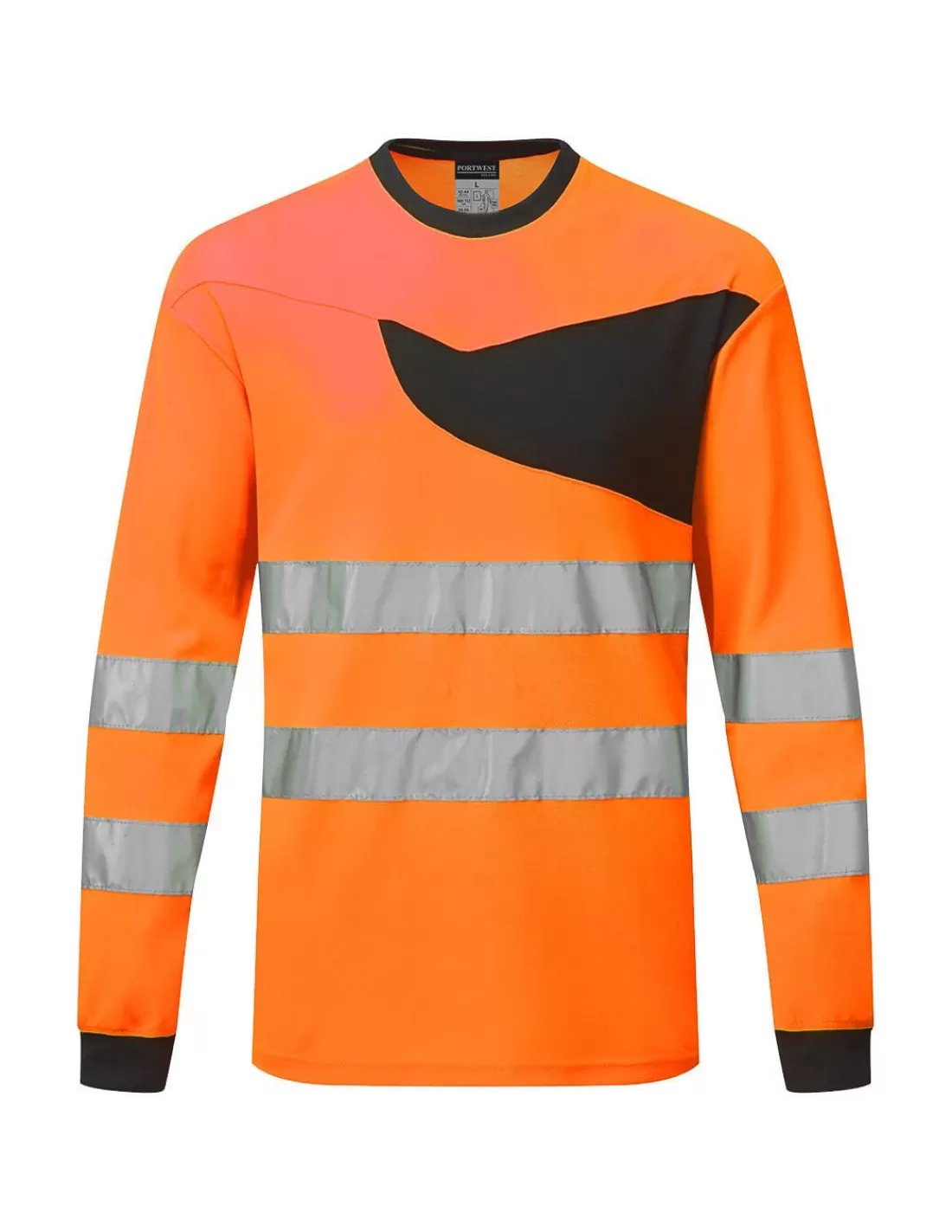 Sale T-shirt De Travail Manches Longues Haute Visibilité PW221 Portwest T-Shirt Haute Visibilite