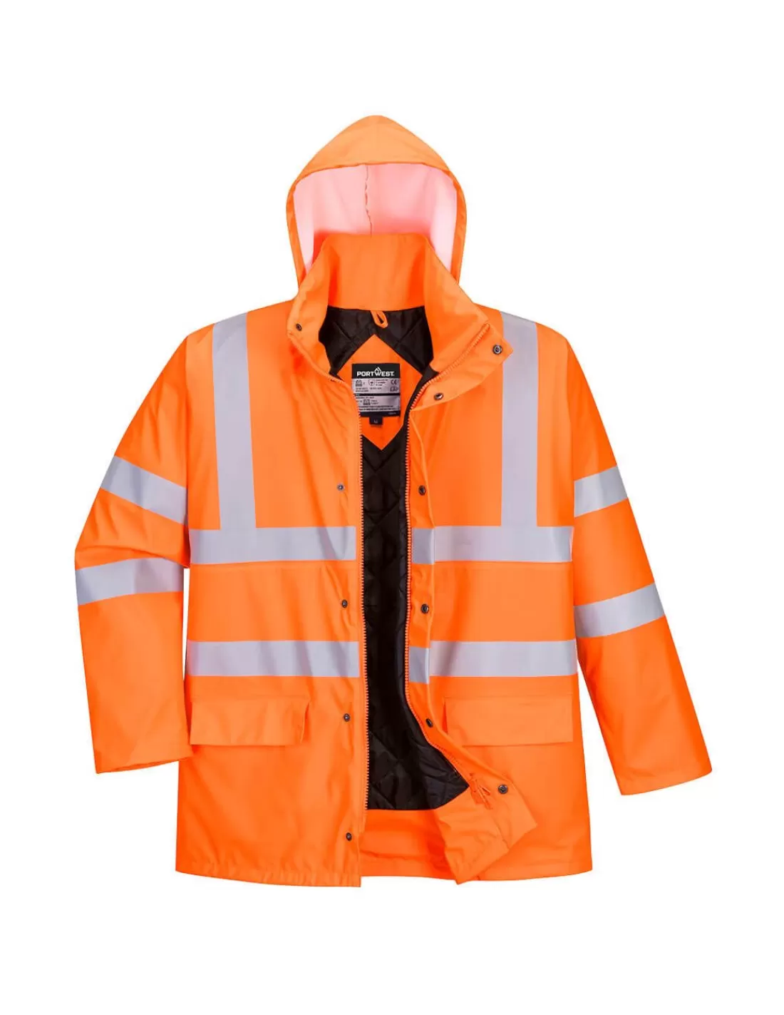 Best Sale Veste De Pluie Doublée Haute Visibilité EN20471 Classe 3 Imperméable EN343 Classe 3 S490 Portwest Veste De Pluie Haute Visibilite